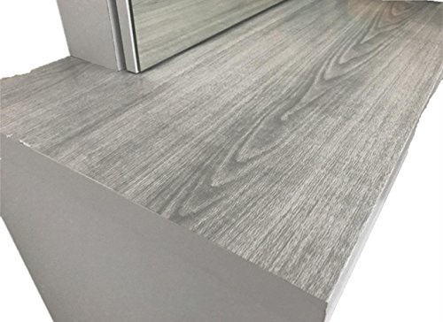 Amao Grey Wood Grain Contact Paper Peel & Stick Wallpaper for Shelf Liner Counter Top Livingroom 17.7''x78.7''