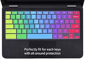 Colorful Keyboard Cover For Dell 11 6 Chromebook 3100 Dell Chromebook 11 31 3180 3181 31 5190 P22t 11 6 Dell Chromebook 13 3380 13 3 Protective Skin Dell Chromebook Accessories Rainbow Amazon Sg Electronics