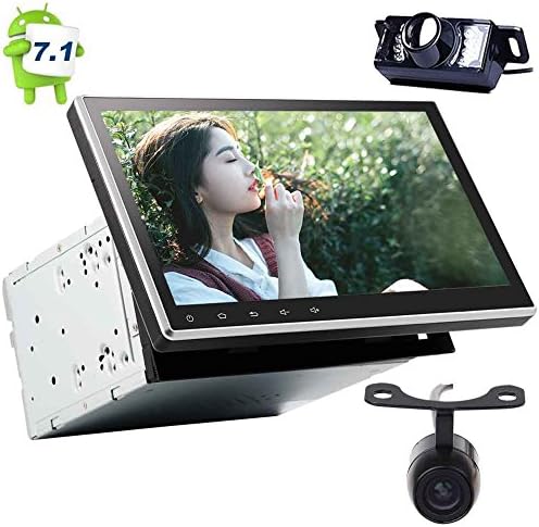 EinCar Android 7.1 Car DVD Player Double Din 10.1'' Car Stereo with 1024600 Touchscreen In Dash GPS Navigation Car Radio Receiver Support Bluetooth/WiFi/OBD2/Mirror-link with Dual Camera