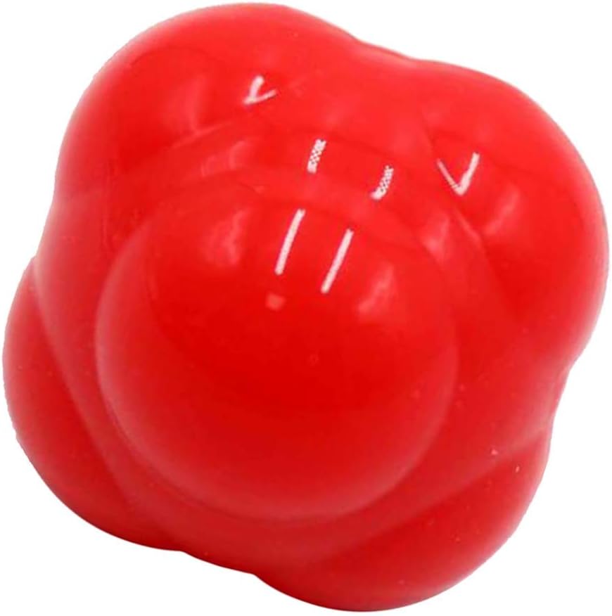 LoveinDIY Hexagonal Reaction Ball Sensitive Bouncy Ball Agility Training Toy - Red, 56mm : Sports & Outdoors