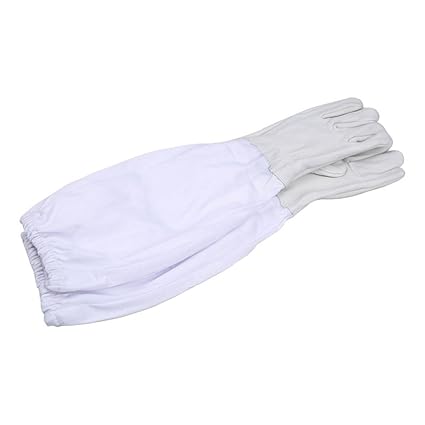 Imker Handschuhe ein Paar Sting Proof Ärmelbündchen belüftet Ärmel Universal Modell Imker Handschuhe Leder Bee Tools