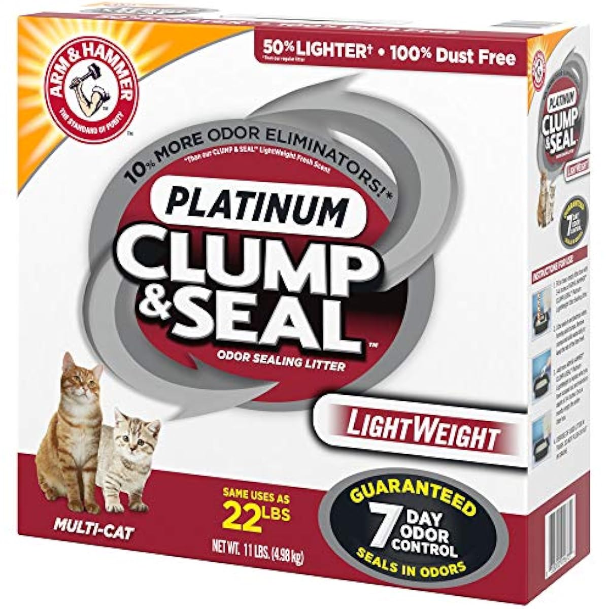 Arm Hammer Platinum SLIDE Easy CleanUp Clumping Cat Litter, MultiCat