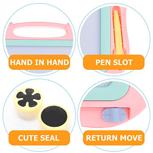 Young Choi's Kids Doodle Toy Magnetic Drawing Board and Water Doodle Mat 2 in 1 Toy Set Pink, Toddlers Large Aqua Drawing Doodle Mat and Assorted Color Toy Writing Painting Pad - Thumbnail 3