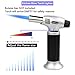 TedGem Culinary Torch, Blow Torch Lighter Cooking Torch Food Torch Butane Torch Refillable Flame Lighter for Creme Brulee, BBQ, Gas Not Included (Silver)