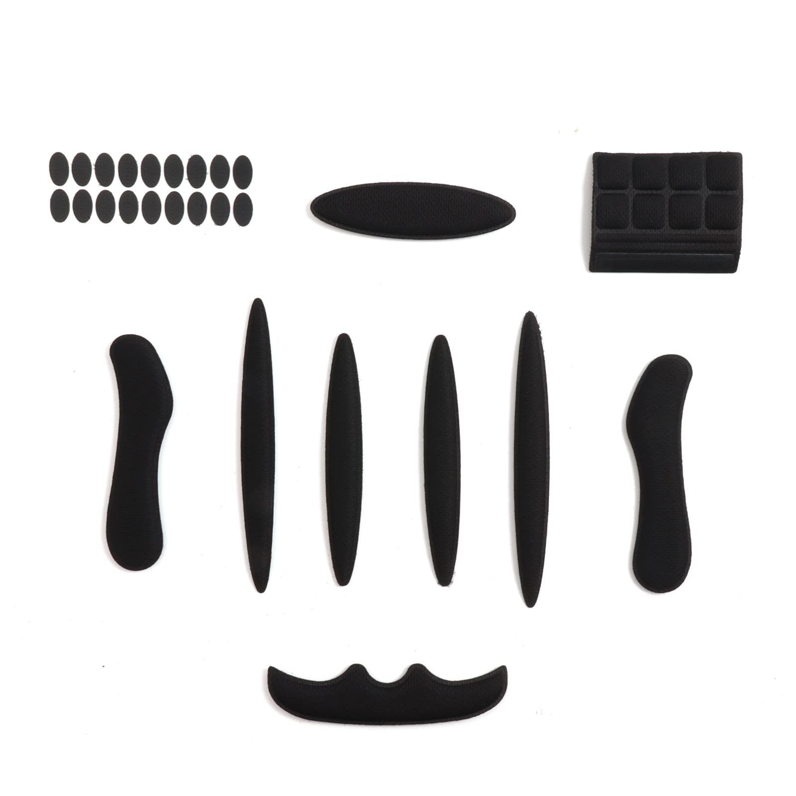 PAXLAMB Helmet Padding Kit 27PCS Bicycle Replacement Universal Foam Pads Set Helmet Cushions for Bike Cycling Motorcycle Helmet (Black J 27pcs)