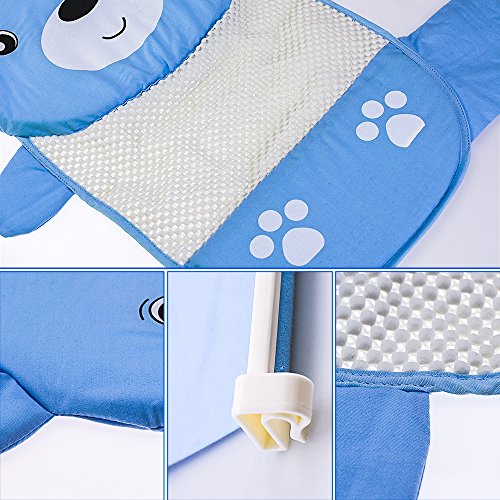 Topwon Baby Bath Seat Non-Slip Newborn Baby Bathtub Seat, Adjustable Versatile, Keep Baby Safe, Blue (B)