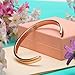 Studiocc I Love You Mom Cuff Bracelets, Hair Tie Bracelet for Mom from Daughter & Son, Mothers Birthday Gifts, Jewelry for Women Girls Grandma Grandmother Anniversary Christmas Day Gifts (Rose Gold)