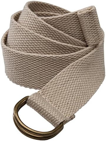Edwards Woven D-Ring Web Belt, SAFARI, Large
