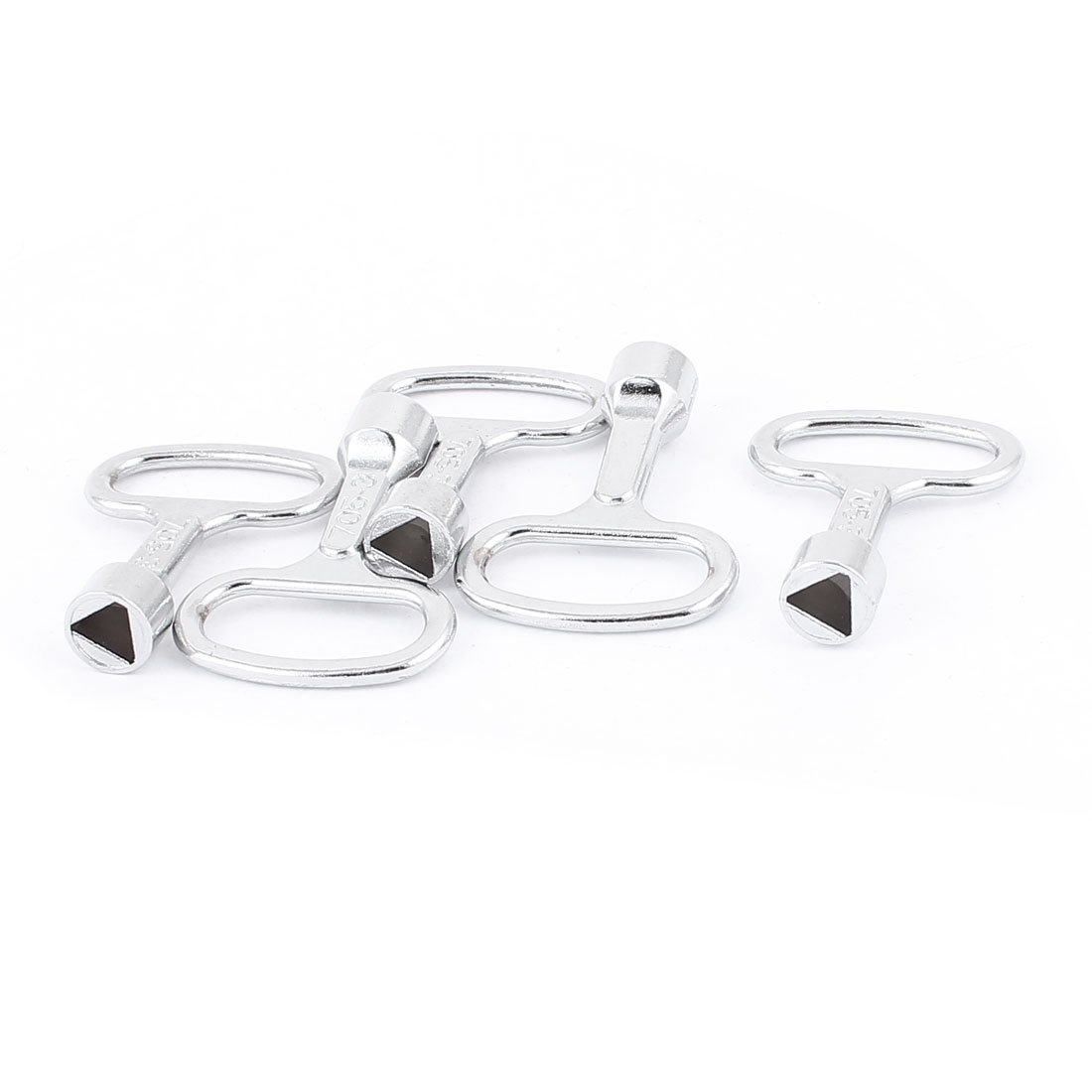 Sourcingmap 9mmx8mm Triangular Panel Lock Metal Triangle Socket Spanner Key 54x40x13mm 5Pcs
