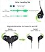 STEREO WIRELESS BLUETOOTH HEADSET-In-Ear Headphones-Loud Bass-Magnetic Power-Noise Cancelling Mic-Sweatproof for Running Gym Sports-iPhone 6s 6 SE plus Galaxy S7 S6 edge Android Phone (Green/Black)