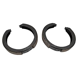 TRQ Parking Brake Shoe Set Compatible with