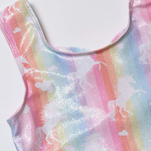 Toddler Gymnastics Leotards Colorful Rainbow Unicorn Outfits Activewear - Thumbnail 3