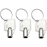 KLIVYA Metal 1001 Dispenser Key for Paper Towel and Soap Dispensers,Pack 3 | Durable 1001 Key Replacement Compatible with ASI, Bobrick, Frost, Bradley Dispensers. Quick Unlock for Refills