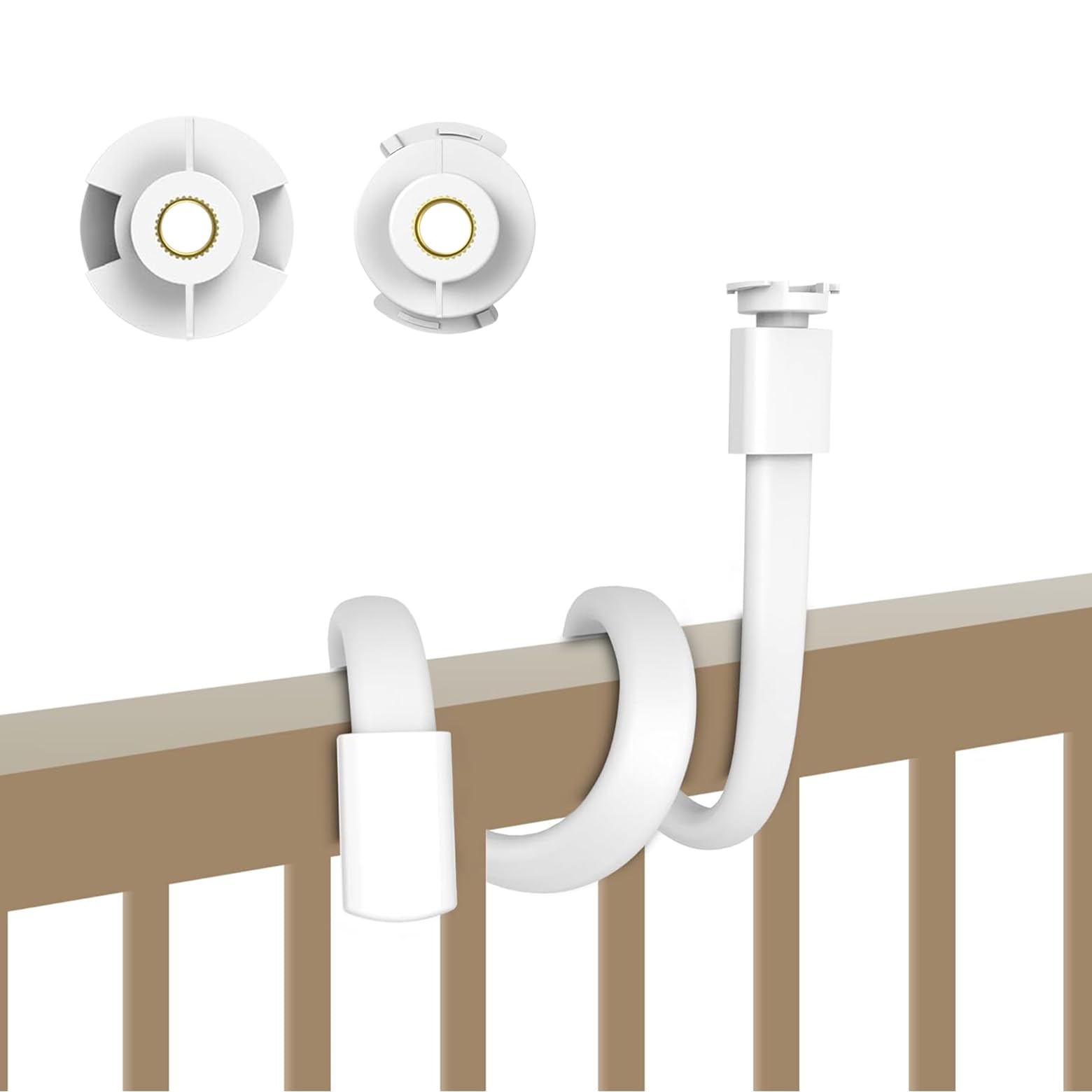 Tonton Baby Monitor Holder, Flexible Baby Camera Stand for Cot without Drilling, Compatible with HelloBaby HB65/HB6550/HB6558/HB66/HB248, Bonoch/ChildsFarm/Eufy Cam E/2/2C Camera, 1/4"-20 Screw
