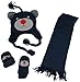 N'Ice Caps Little Boys and Infants Warm Sherpa Lined Cute Animal Knit 3PC Set