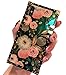 for iPhone Xs Max 6.5”case,BabeMallPremium Flower Retro Color Blu - ray Scratch Proof Square PU Leather Protective Corner Back Cover Case (Flower1)