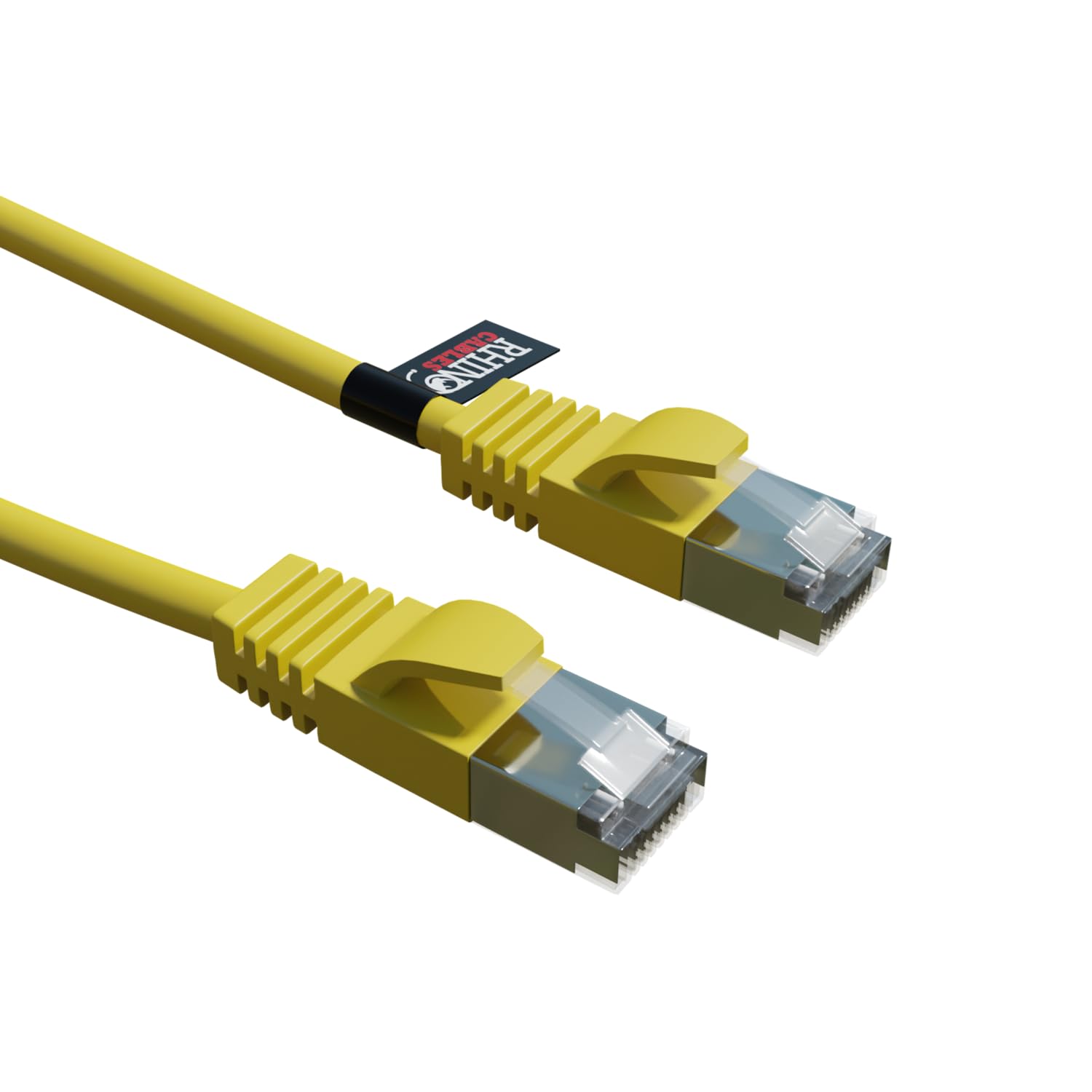 rhinocables CAT 8 20m Yellow High-Speed 40Gbps Extra Long Ethernet Cable | 2000Mhz - Gaming, Streaming & Browsing | S/FTP Shielding For Zero Lag & Minimal Interference (Single)