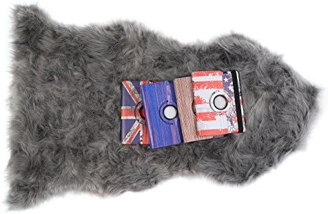 Sheepskin Wool Rug by DAYU WORLD Handmade Premium Imitation Shag Rug Thick Soft Fluffy Ivory White/Grey 2x3 ft/ 2.5x6ft Shaggy Area Rugs