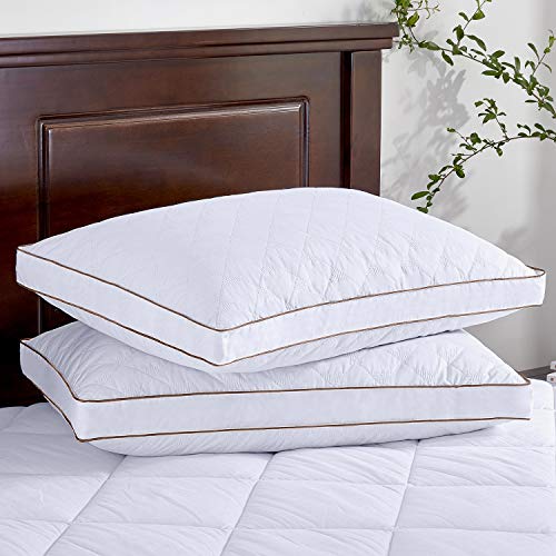 puredown Goose Down Pillows for Sleeping Gusseted Bed Pillows Down