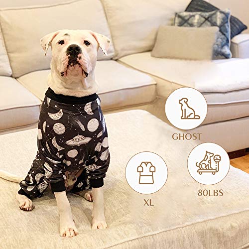 Tooth and Honey Pitbull Pajamas/Outerspace UFO Print Onsie/Lightweight