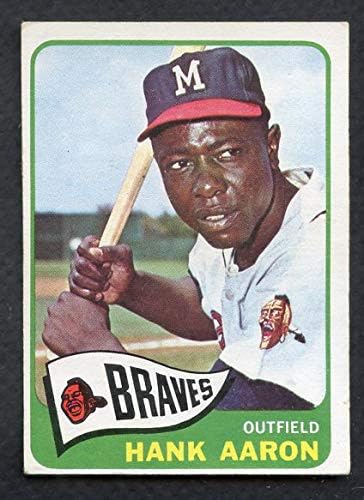 Amazon Com 1965 Topps 170 Hank Aaron Braves Vg Ex 388849 Kit Young Cards Sports Collectibles