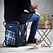 VonShef 2 Person Blue 2 in 1 Picnic Backpack Hamper & Stool with Cooler Bag & Tableware - Complete with Stand Alone Stool