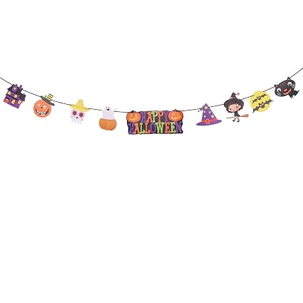 Tinksky Happy Halloween Banners Decoration Hanging Pumpkin Ghost