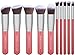BS-MALL(TM) Premium Synthetic Kabuki Makeup Brush Set Cosmetics Foundation Blending Blush Eyeliner Face Powder Brush Makeup Brush Kit (Pink Silver)