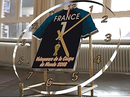 Fanplastic France Vainqueurs De La Coupe Du Monde Football 2018 Horloge De Table Des Champions France 4 2 Croatia Russia 2018 Allez Les Bleus Amazon Fr Sports Et Loisirs