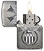 Zippo 1941 Replica Eagle & Flag Pocket Lighter, Brushed Chrome