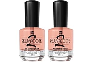 Duri Rejuvacote 2 Nail Growth Base and Top Coat, Balanced Repair - Nail Hardener for peeling, thin, or fragile nails (Pack of 2)