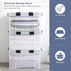 3-Pack Storage Bins with Lids, 90QT/85L Heavy Duty