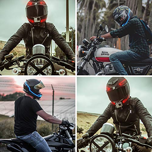 Motorcycle Helmet Light Driving Signal EL Strip Led Flashing Night Riding Safety Signal Flashing Stripe Sticker Durable Kit - Thumbnail 5