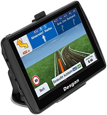 Car GPS navigation, 7-inch portable car GPS, dashboard car GPS, 8GB ROM HD capacitive touch screen, equipped with sun visor, voice steering navigation, driving alarm, GPS map for life-long update