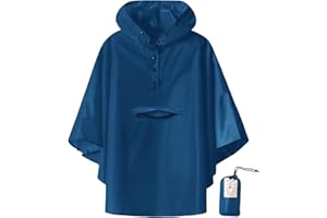 SaphiRose Lightweight Kids Rain Poncho Jacket Waterproof Outwear Rain Coat