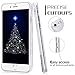 iPhone SE 2020 7/8 Case 4.7 inch, CinoCase 3D Creative Liquid Case [Christmas Collection] Flowing Quicksand Stars Bling Glitter Snowflake Christmas Tree Clear Hard Case for iPhone 7/8/SE 2020 (Silver)