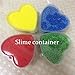 Slime Containers with Lids - Heart-shaped Multi Purpose Plastic Cup for 20g Slime 24 Pack