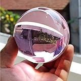 YIYICOOL 40mm+Stand Rare Natural Quartz Pink Magic Crystal Healing Ball Sphere
