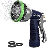 Garden Hose Nozzle Sprayer Heavy Duty Metal Spray Nozzle 9 Patterns High Pressure Hand Watering Nozzle Sprayer For Watering Plants, Cleaning, Car Wash and Showering Dog & Pets