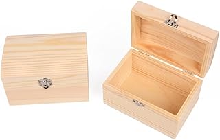 EAST-WEST Trading GmbH Holz-Schatzkisten, 2er Set auch zum Bemalen, Holztruhen, Schatzkiste, Schmuckkästchen