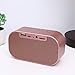 WINOMO Bluetooth Speaker Alarm Clock Radio Wireless Subwoofer Creative Large Mirror Screen Display of Temperature Bedside Alarm Sound Box for Bedroom(Rose Gold)
