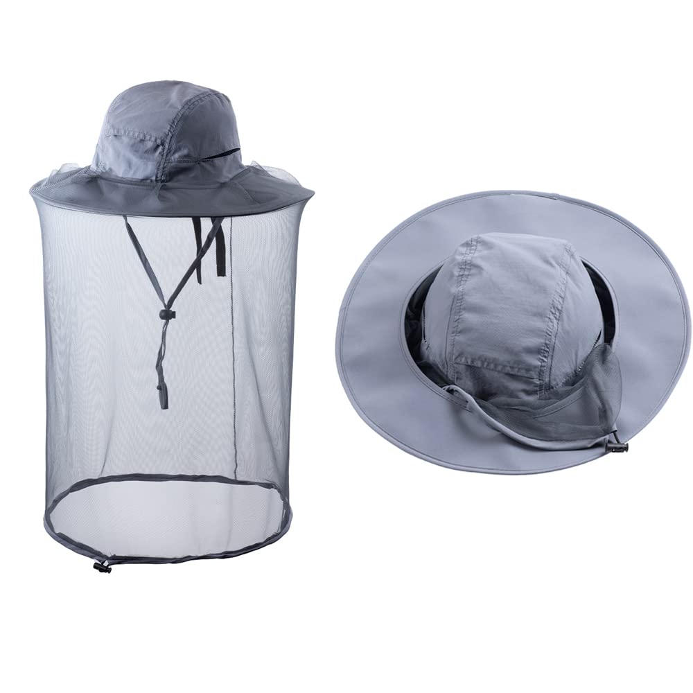 Mosquito net hat bug insect hats with netting Beekeeper beekeeping bee veil hat safari hiking Gardening mesh cap hood