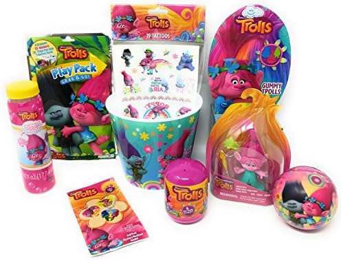 Trolls Themed Activity Gift Bucket Basket Bundle