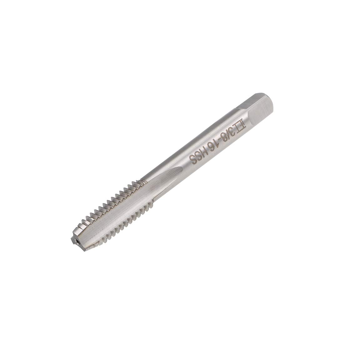 sourcing map Machine Tap 3/8-16 BSW Thread H2 High Speed Steel Screw Thread Taps Threading Tapping Tool
