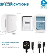 Subcold Classic4 Mini Fridge Cooler & Warmer 4 L 6 Cans AC USB White view 5