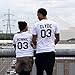 Nagoo Letter Print T-Shirt Men Women Couple Tee Tops