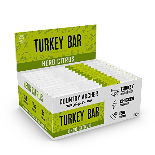 Herb Citrus Turkey Bar by Country Archer, Antibiotic Free, Collagen