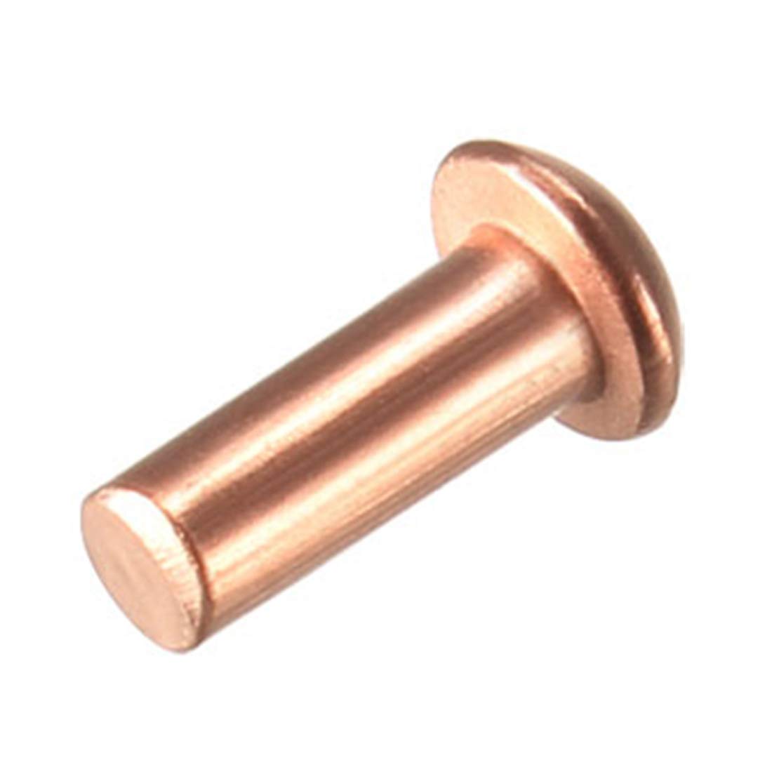 sourcing map 200 Pcs 5/64 Inch X 13/64 Inch Copper Solid Rivets Fasteners