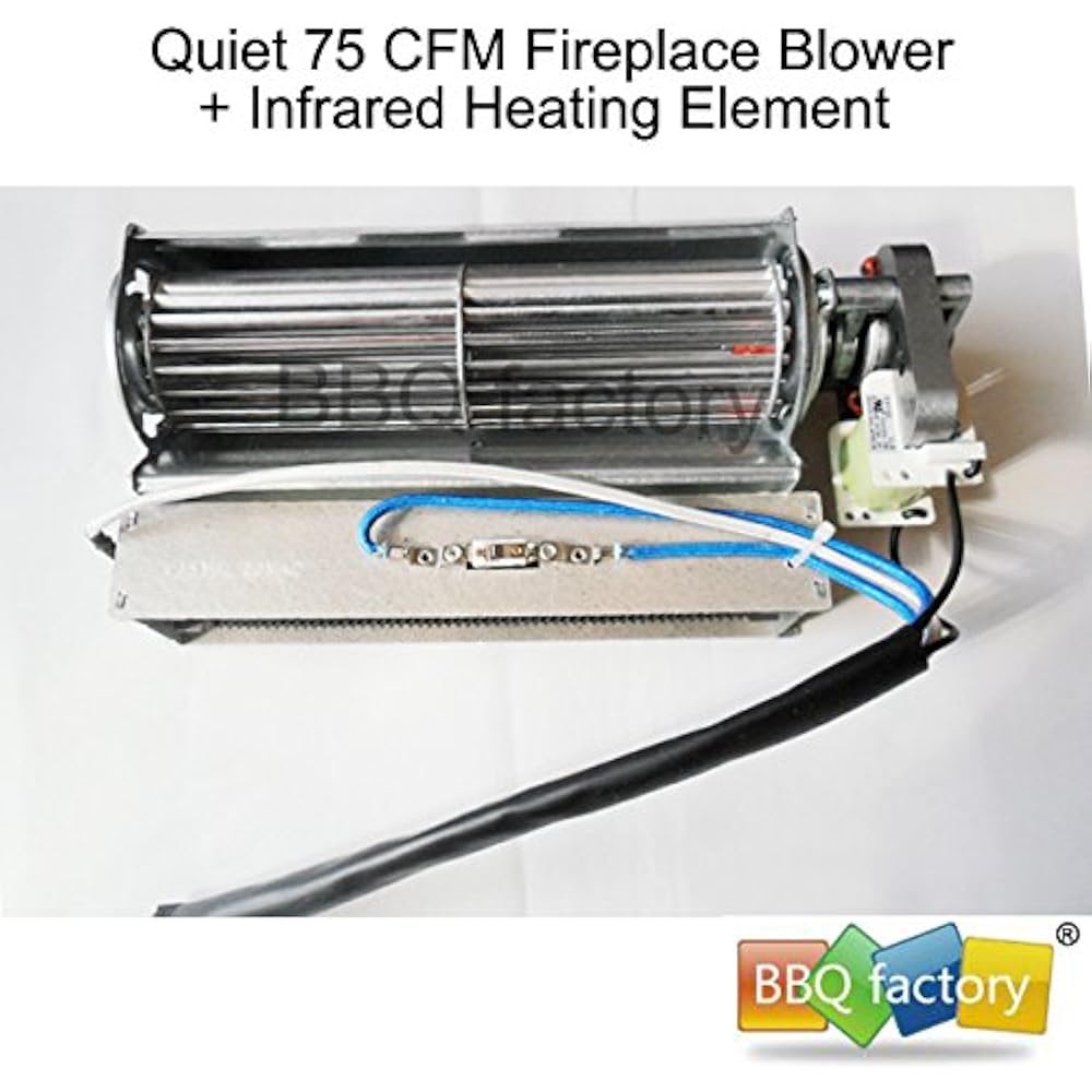 Replacement Home Dcor Fireplace Fan Blower + Heating Element For Surge
