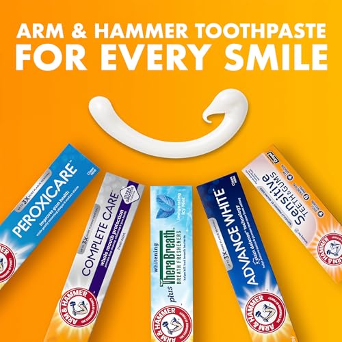ARM & HAMMER ADVANCE WHITE TOOTHPASTE, CLEAN MINT FLAVOR, STAIN DEFENSE TECHNOLOGY, 6 OUNCE (PACK OF 4)